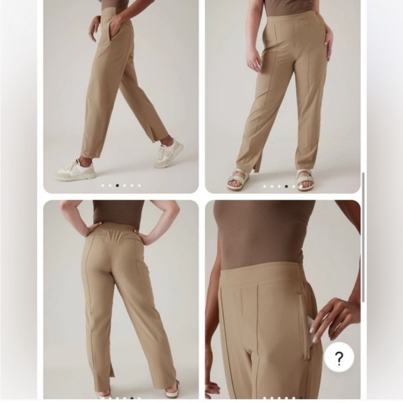 Athleta brooklyn heights high rise pant pull on athleisure tan size 2P - Picture 3 of 8